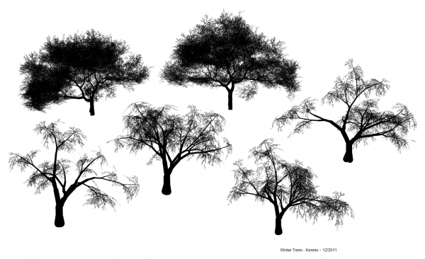Winter Tree Stencil for Artrage