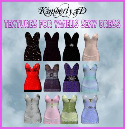 Textures for Yanelis.3D Sexy Dress V4