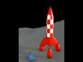 Tintin lunar rocket & ground tank