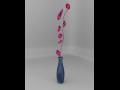 Orchid branch in a blue vase