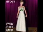 MFDV4 White Rose Dress