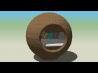 Furniture, Exterior, Wicker Bed Pod