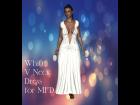 White V Neck Dress for MFD