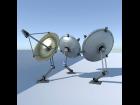 Rigged satellite dishes