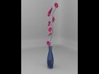 Orchid branch in a blue vase