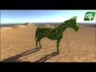 Plant Animation Asset : Statue Animal Plants zebra