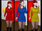 G3F TOS Uniform Texture for OOT's V Sweater Dress