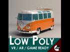 Low-Poly Cartoon VW Transporter Bus