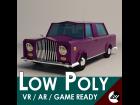 Low-Poly Cartoon Limousine Car