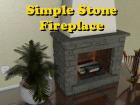 Stone fireplace