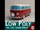 Low-Poly Cartoon VW Transporter Bus