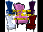 Ornate Throne With 27 Material Options