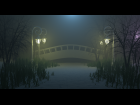 Foggy Night Lake Scene