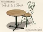 Pavement Cafe Props - Cafe Table & Cafe Chair