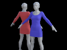 Round Neck Dress for Genesis 8 Female