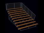 Stadium Bleacher - RH Section - OBJ,3DS,LWO