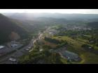 Drone flight over the Appalachian mountain