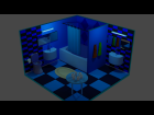 Low Poly Bathroom, Isometric