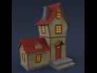 Stylized Fantasy house hand painted