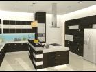 Black and white kitchen