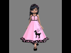 Poodle Pink Dress Texture