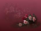 Maroon Desktop with roses