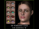 10 Vibrant Eyes for "K"