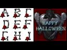 Halloween font and background