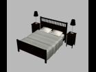 Black Wood Bed for 3d Max 9, 3DS and OBJ