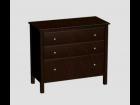 Black Wood Dresser for 3d Max 9, 3DS and OBJ