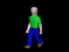 Low-poly rigged and animated dummy