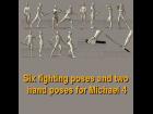 Six Fighting Poses and Two Hand Poses for M4