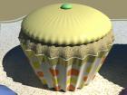 OBJ model of Cake Stand and a Cupcake