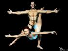 Classical ballet partnering pose: The "fish-dice"