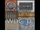 5 hi-res seamles metal textures 3 +1 non-seamless