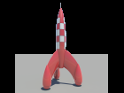 tintin rocket hires fbx model