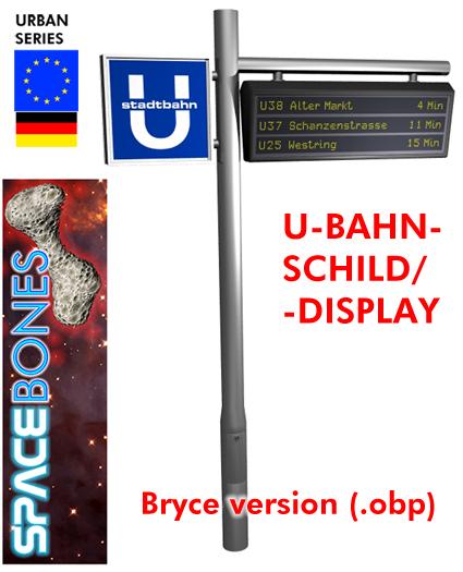 U-Bahn-Schild /-Display (Bryce version)