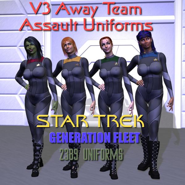 V3 Star Trek GENERATION FLEET Assault Uniforms