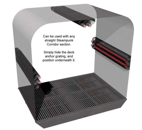 Steampunk\Ship Corridor: Under floor ducting