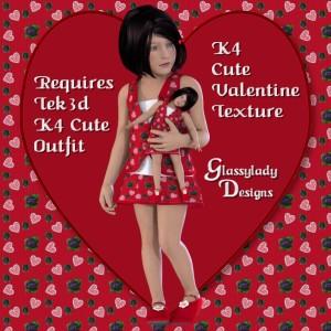 K4 Cute Outfit Valentine Texture