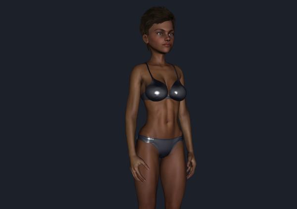 Anthracite Laquer Optics for DAZ Genesis Bikini