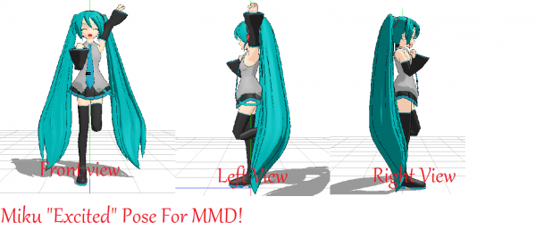 Miku Excited Model Mmd 3d Model Sharecg