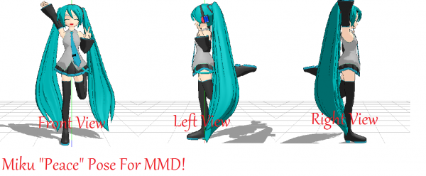 Miku Peace Model Mmd 3d Model Sharecg