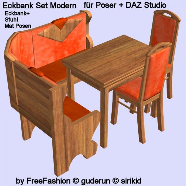 Corner Seat with Table and Chairs