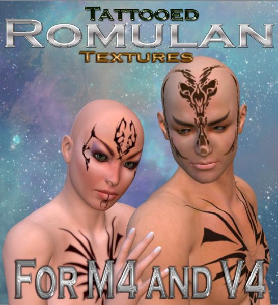 Romulan Tattoo Textures for M4 and V4