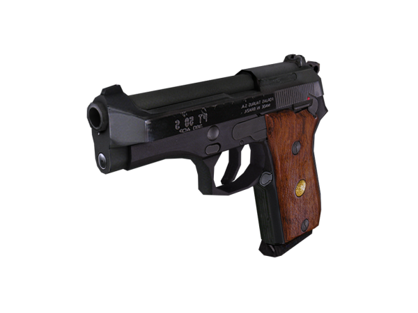 Textured lowpoly Taurus .380 pistol