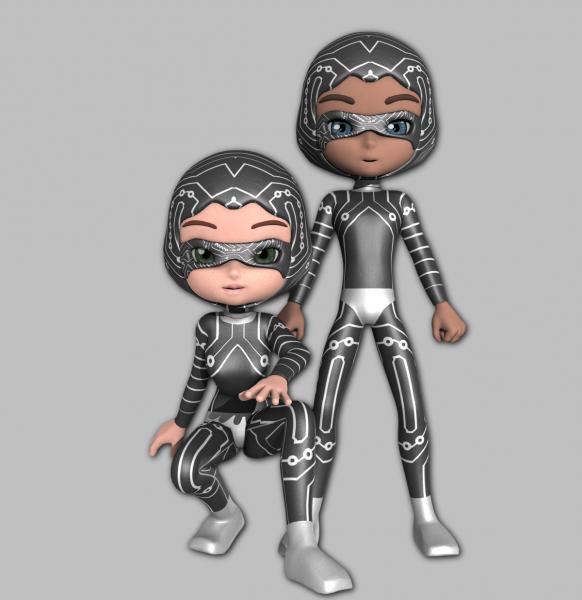 Cyber Textures for Cookie and Chip Super Suit