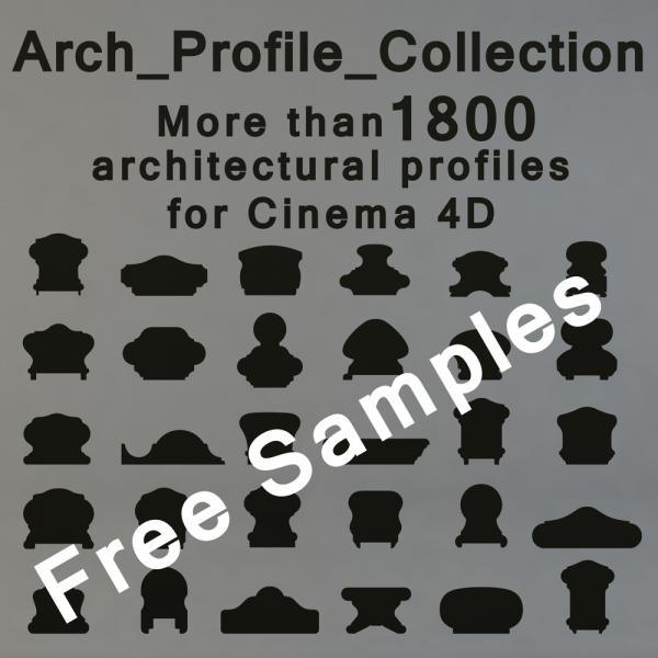 1800 Spline Profiles for C4D Free Sample 3D Model ShareCG