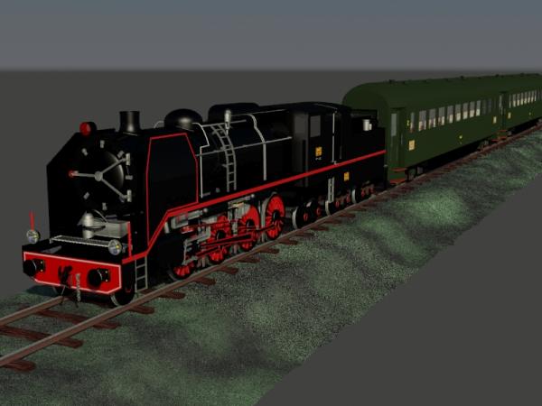 Steam train obj format