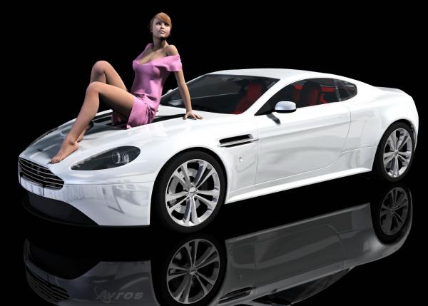 Aston Martin Vantage and Babe